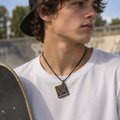 Square Graffiti Layer Necklace