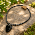 Hematite heart Neckalace(mood stableizer