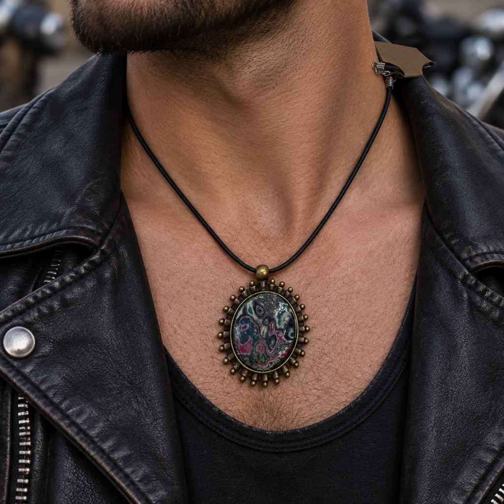 Graffiti layer necklace