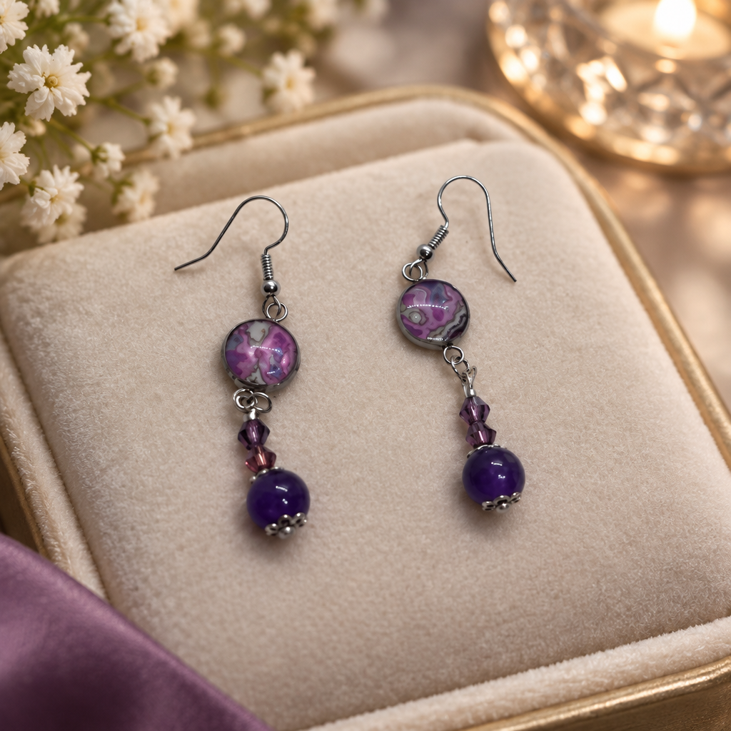 Untitled Graffiti layer earrings