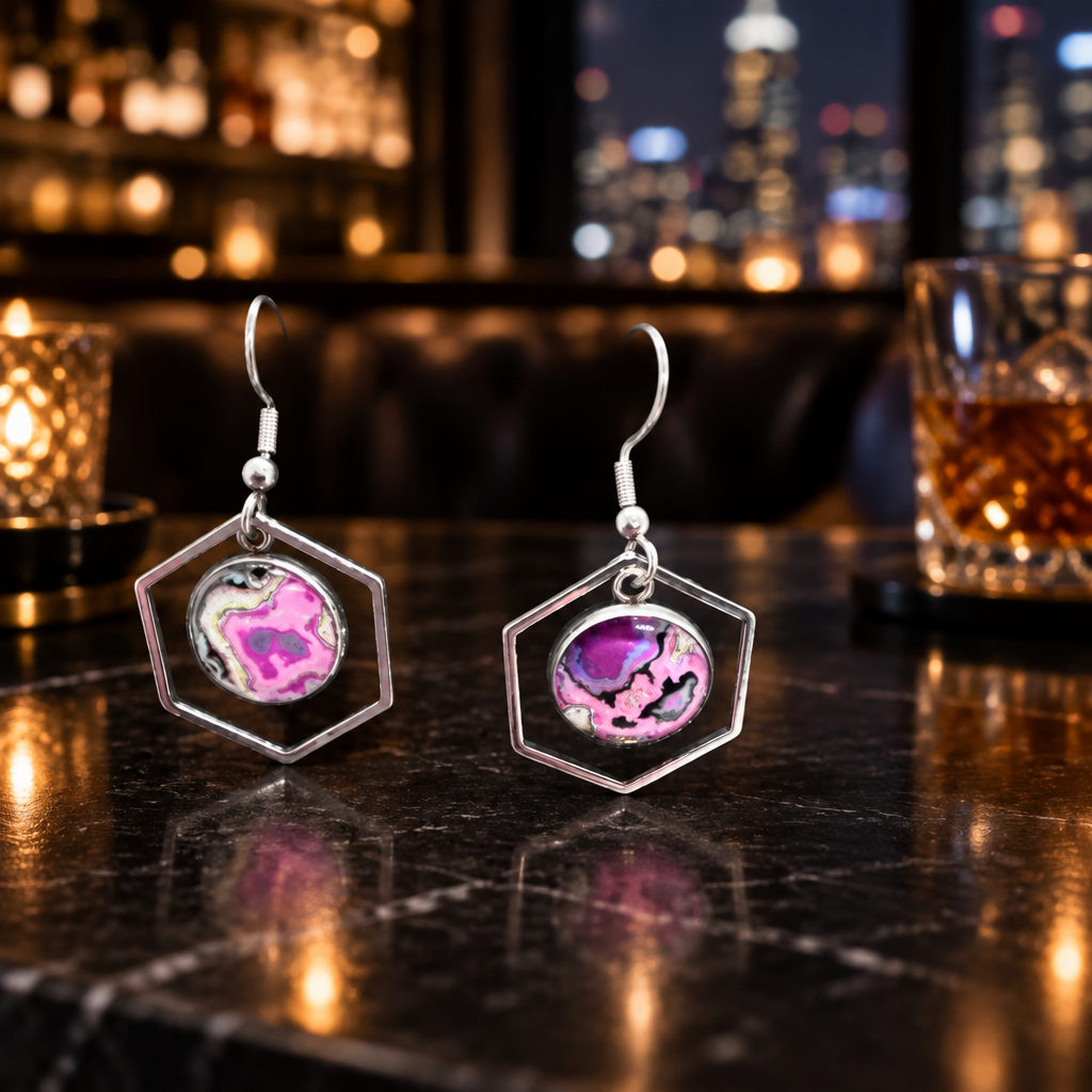 Graffiti layer luxury earrings