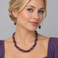 African malachite and amethyst Necklace